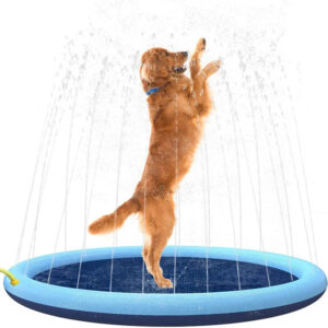 100/170cm Summer Pets Swimming Pool - Inflatable Water Sprinkler Pad & Cooling Mat, Outdoor Interactive Fountain Toy for Dogs